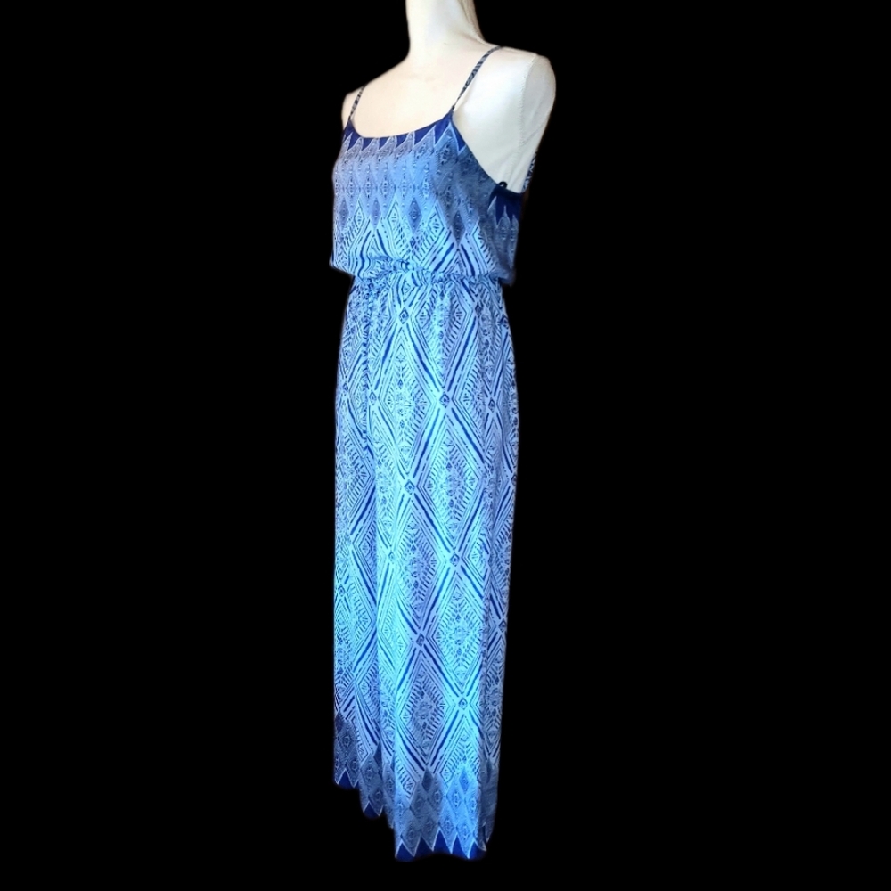 Blue Patterned Jumpsuit - Picture 9 of 10